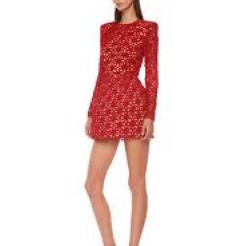 Elegant Red Lace Dress
